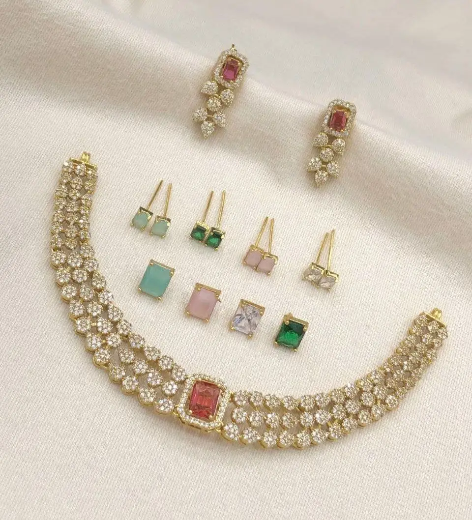 Empress Charm Multi-Stone Exclusive Changeable Necklace Set